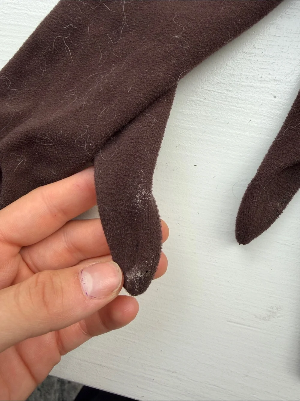Vintage Suede Brown Embroidered Floral Gloves - Women Accessories